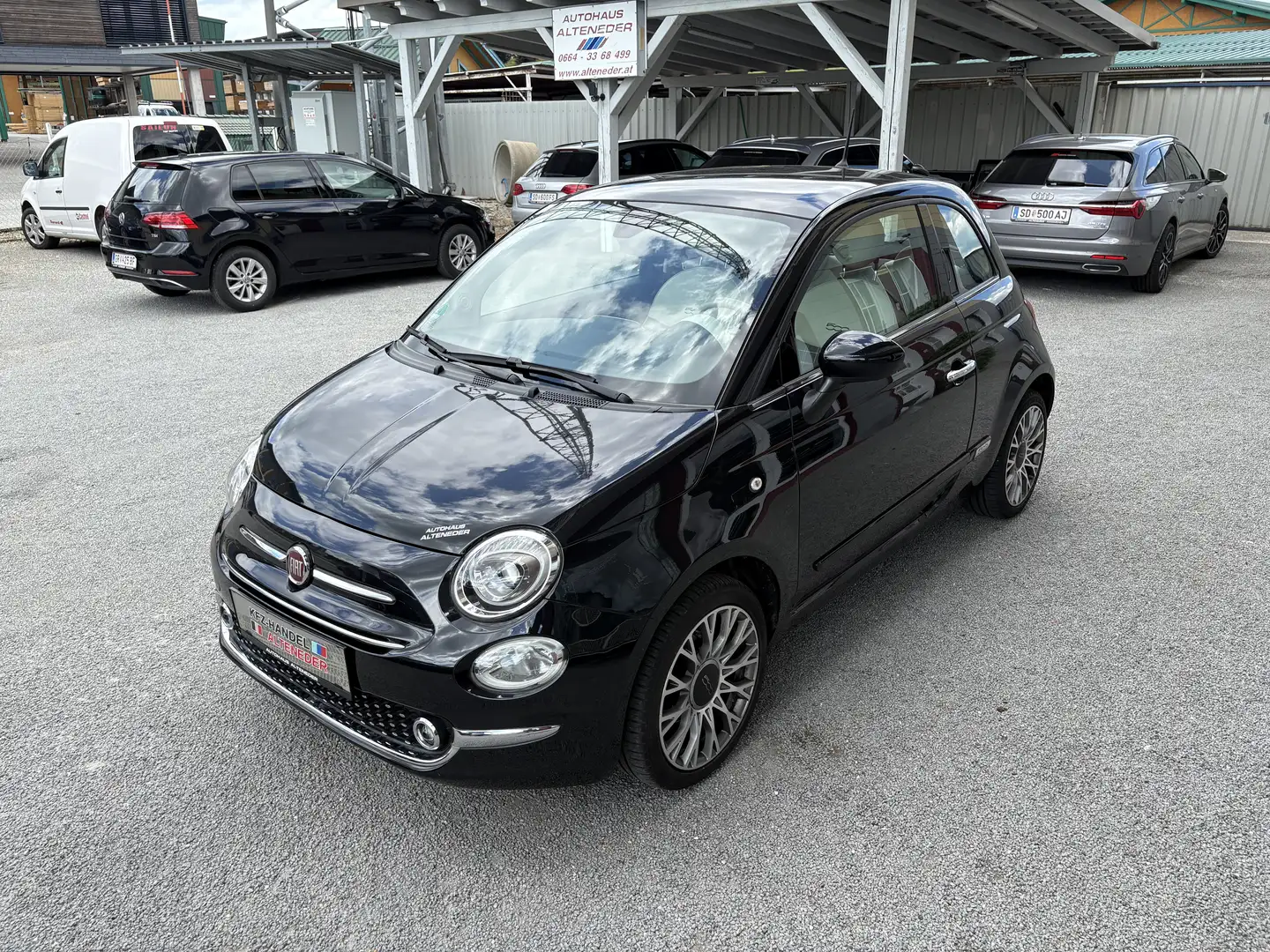 Fiat 500 1,2 Lounge Facelift *WENIG KM|1.BESITZ|PANORAMA* Noir - 2