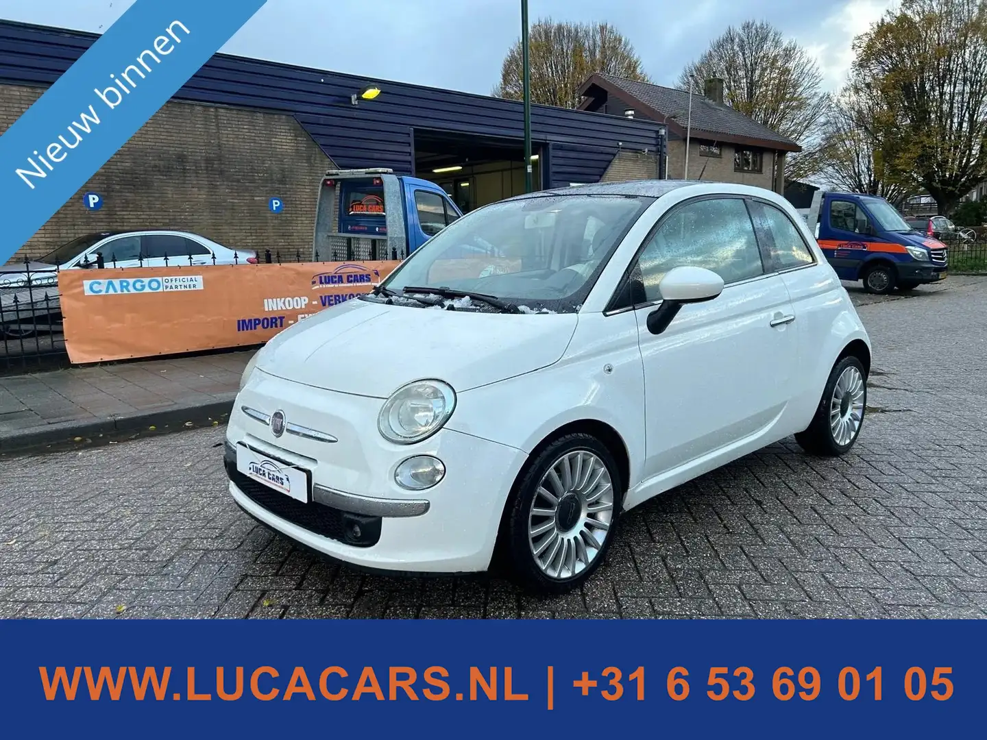 Fiat 500 0.9 TwinAir Lounge NIEUWE APK! Wit - 1