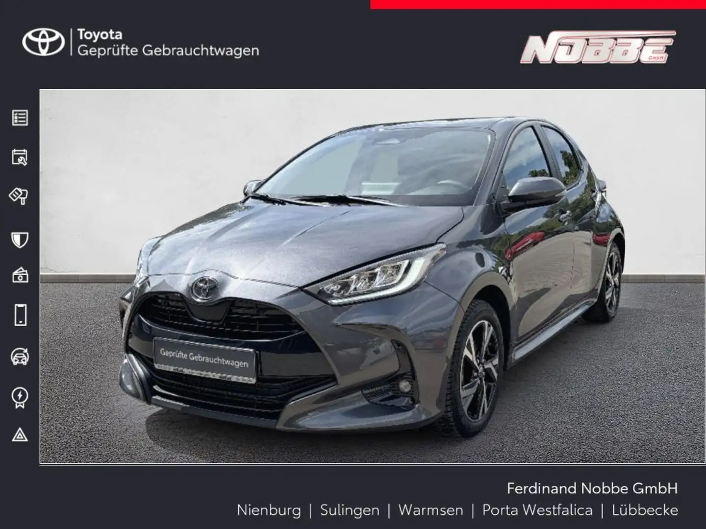 Toyota Yaris Hybrid 116 1.5 VVT-i Team Deutschland Šedá - 1