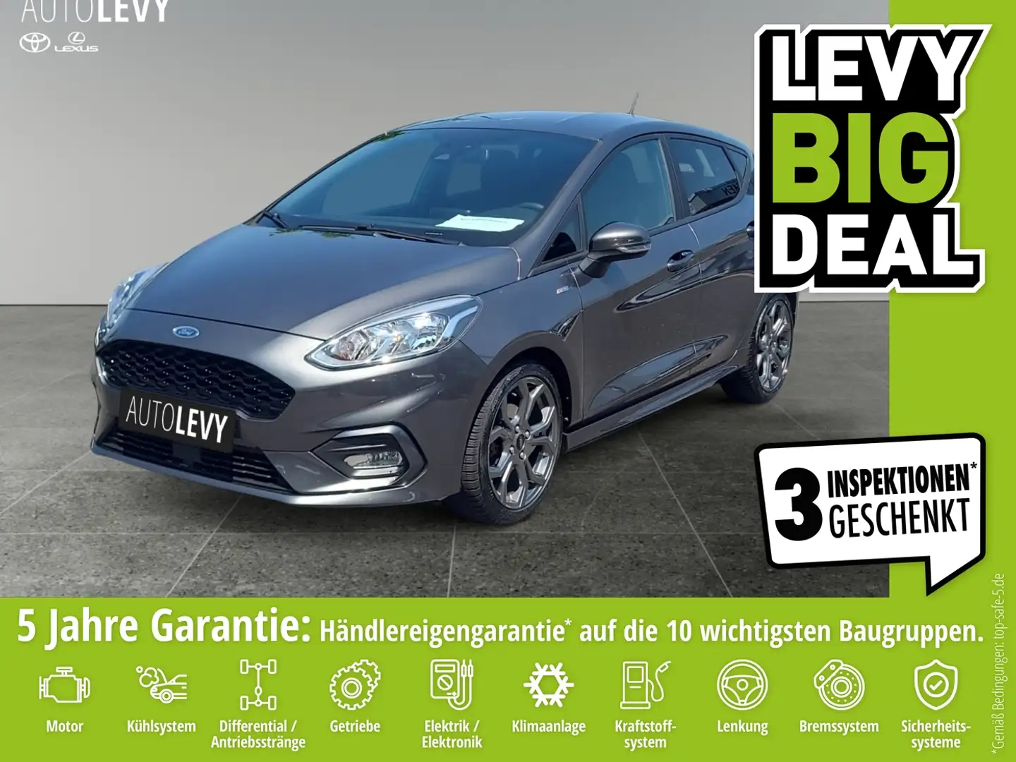 Ford Fiesta 1.0 EcoBoost *KLIMA*PDC*RFK*SHZ*DAB*LM* Grau - 1