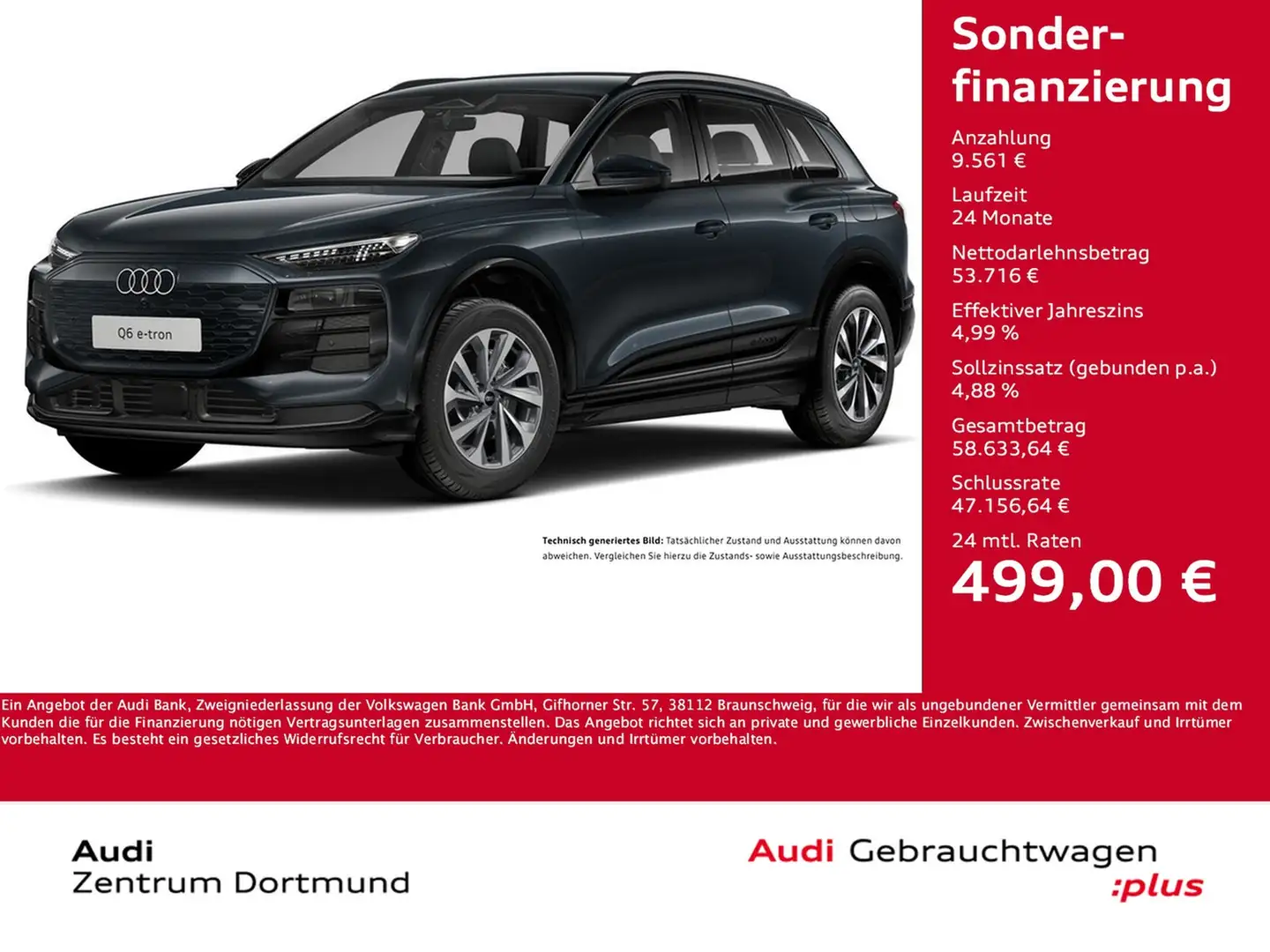 Audi Q6 e-tron quattro advanced 360°CAM LM19 E-KLAPPE Grijs - 1