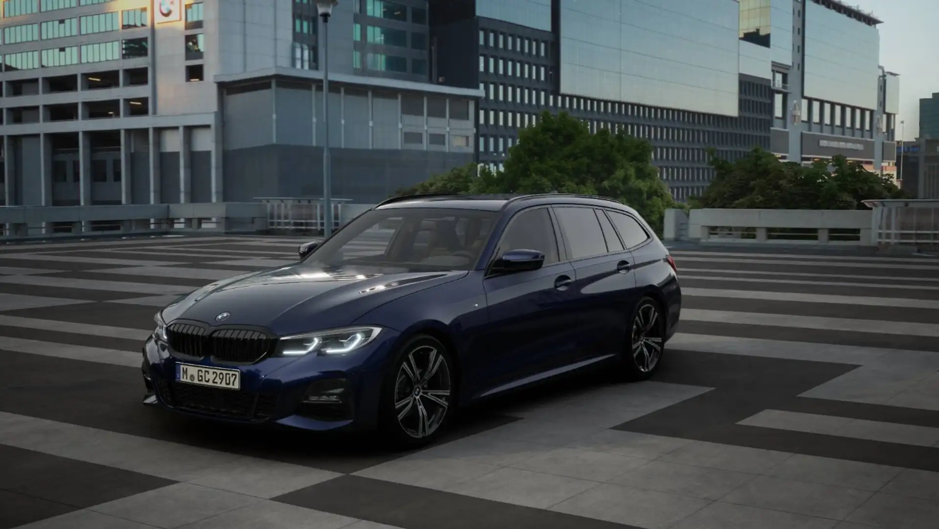BMW 330 i Touring ///M-Sport+M-Sitze Laser SpurAss StHzg R Blauw - 1