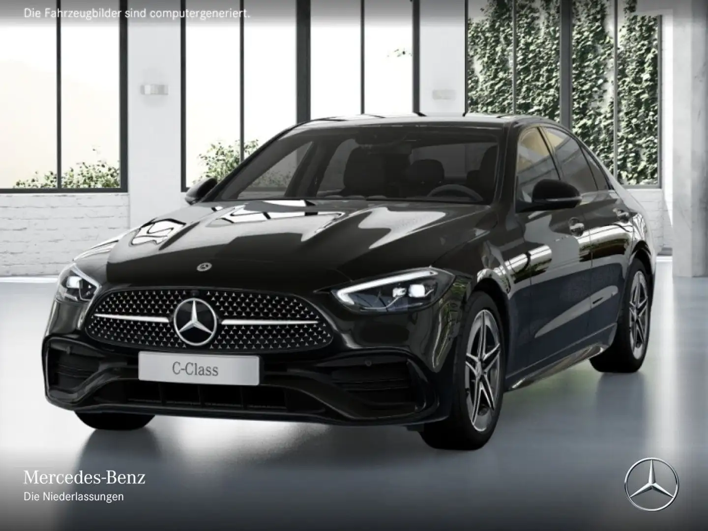 Mercedes-Benz C 180 AMG+NIGHT+360+LED+TOTW+KEYLESS+9G Schwarz - 2