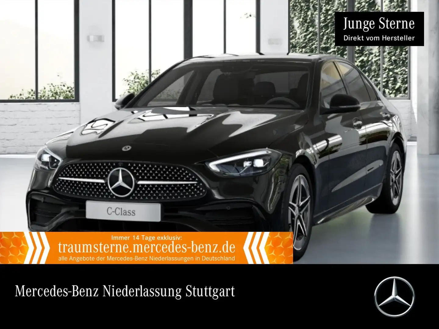 Mercedes-Benz C 180 AMG+NIGHT+360+LED+TOTW+KEYLESS+9G Schwarz - 1