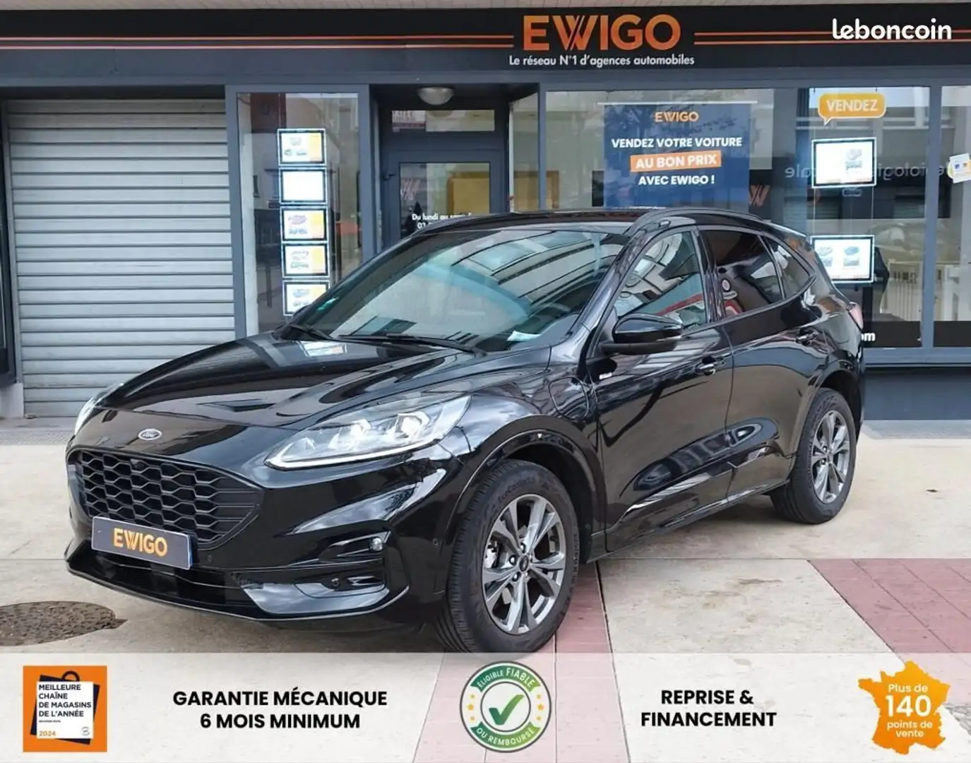 Ford Kuga 2.5 DURATEC 225H 150 HYBRID PHEV 14.4KWH ST-LINE X 4X4 SIEGES CHAUFFANT AV-AR VOLANT ... Schwarz - 1