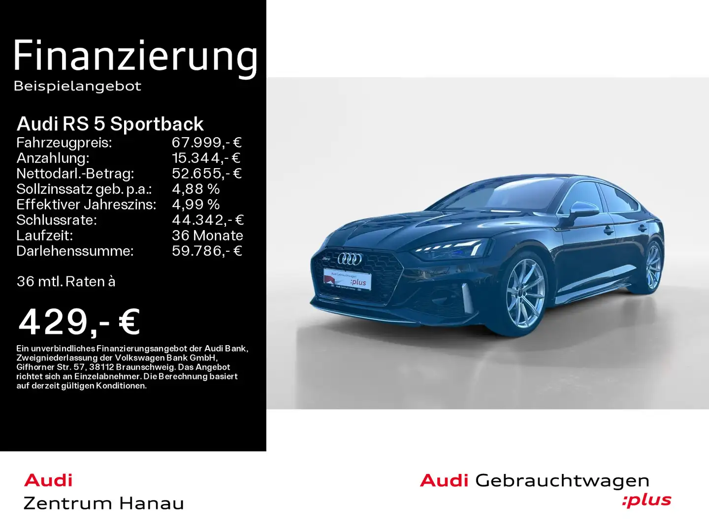 Audi RS5 *MATRIX*RS-ABGAS*B&O*S-SITZE PLUS Zwart - 1