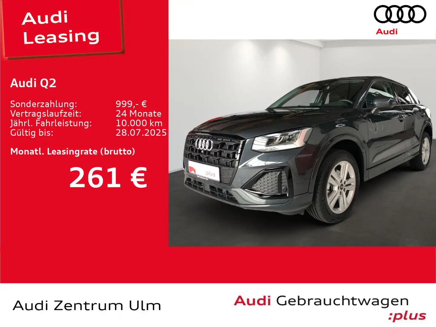 Audi Q2 advanced 30 TDI S tronic AHK NAV+ VIRTUAL LED Grau - 1