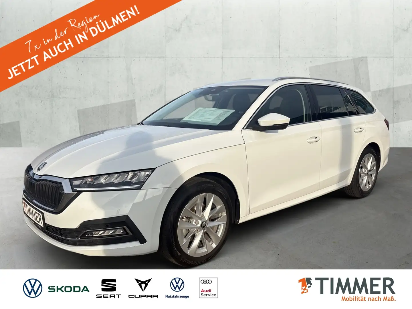 Skoda Octavia Combi 2.0 TDI DSG STYLE +AHK +LED +ACC +RKAM +HuD Weiß - 1