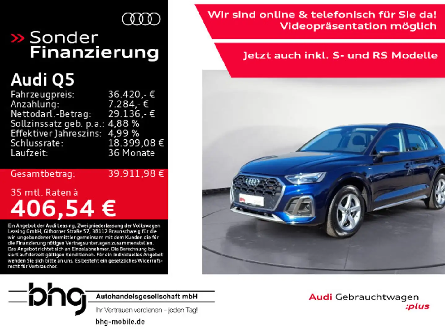 Audi Q5 55TFSI e quattro S tronicS line e-tron AHK Na Blau - 1