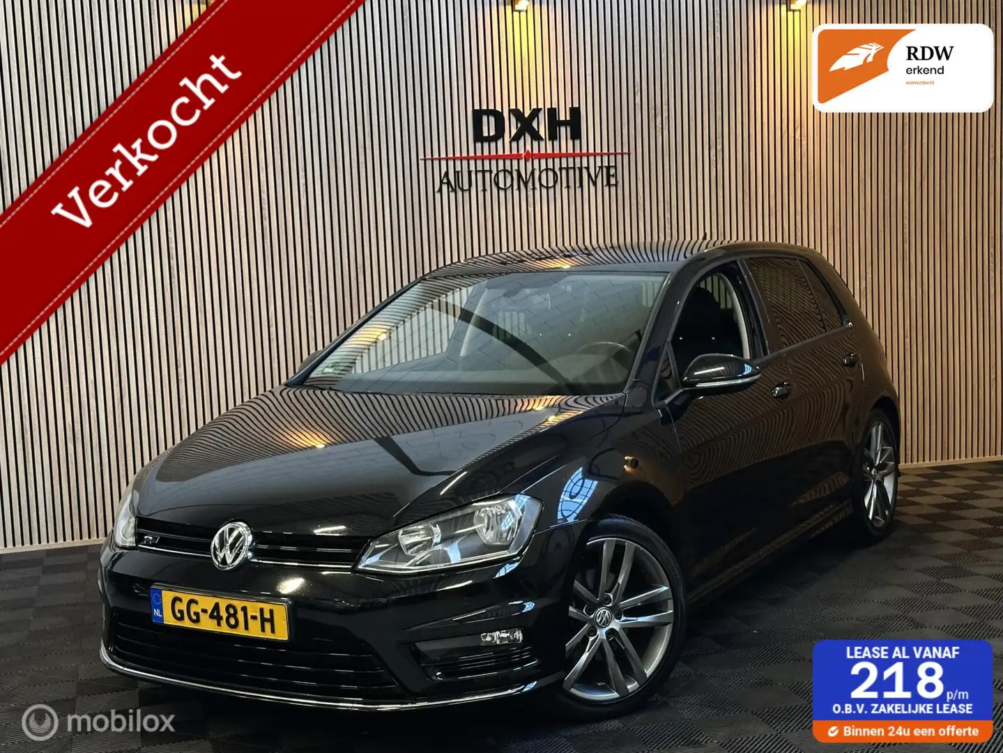 Volkswagen Golf 1.4 TSI ACT DSG R-Line 1eEIG LEDER NAV CAMER Zwart - 1