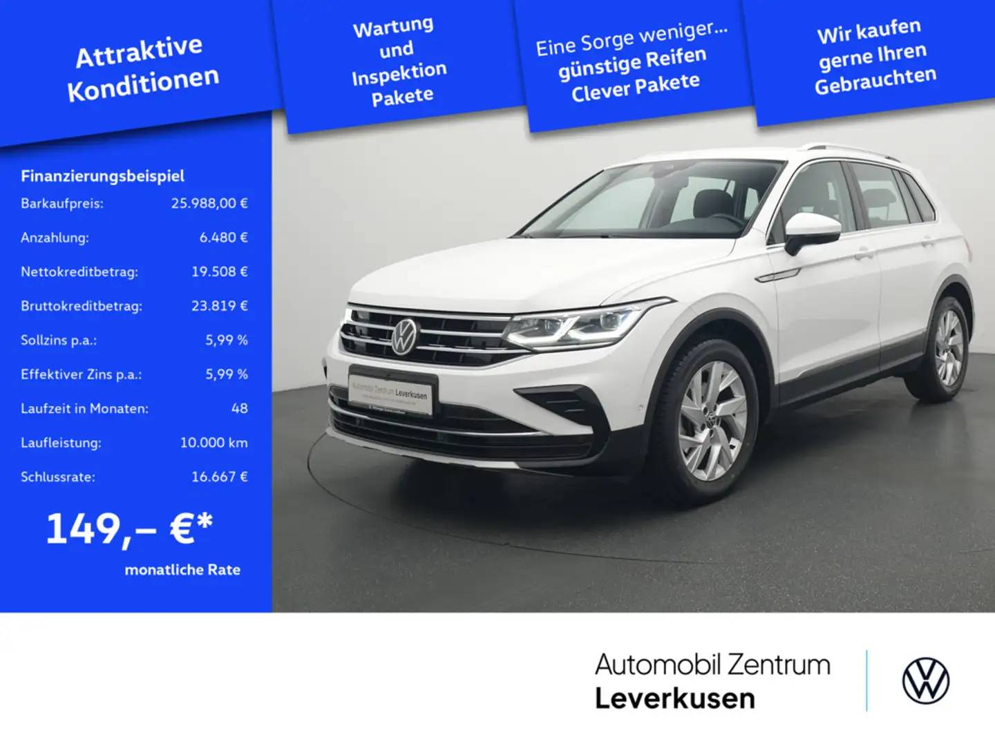 Volkswagen Tiguan Elegance DSG ACC NAVI VIRT KEYLESS SHZ Schwarz - 1