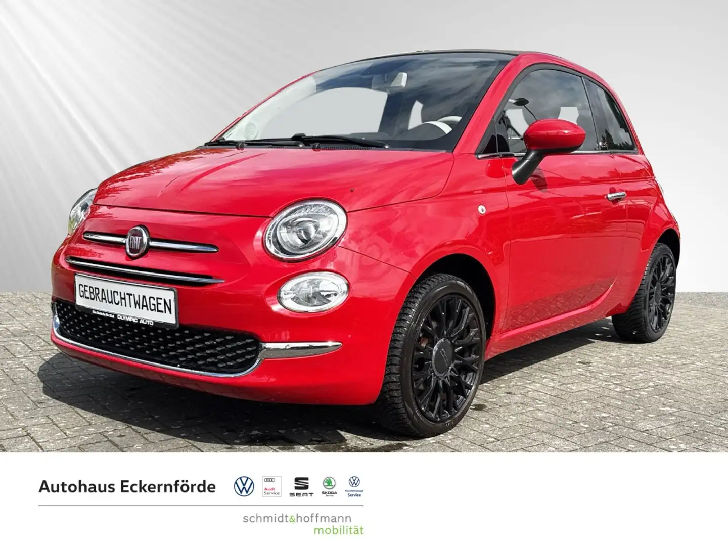 Fiat 500C Lounge Klima Einparkhilfe Faltdach Fenster el. Rot - 1
