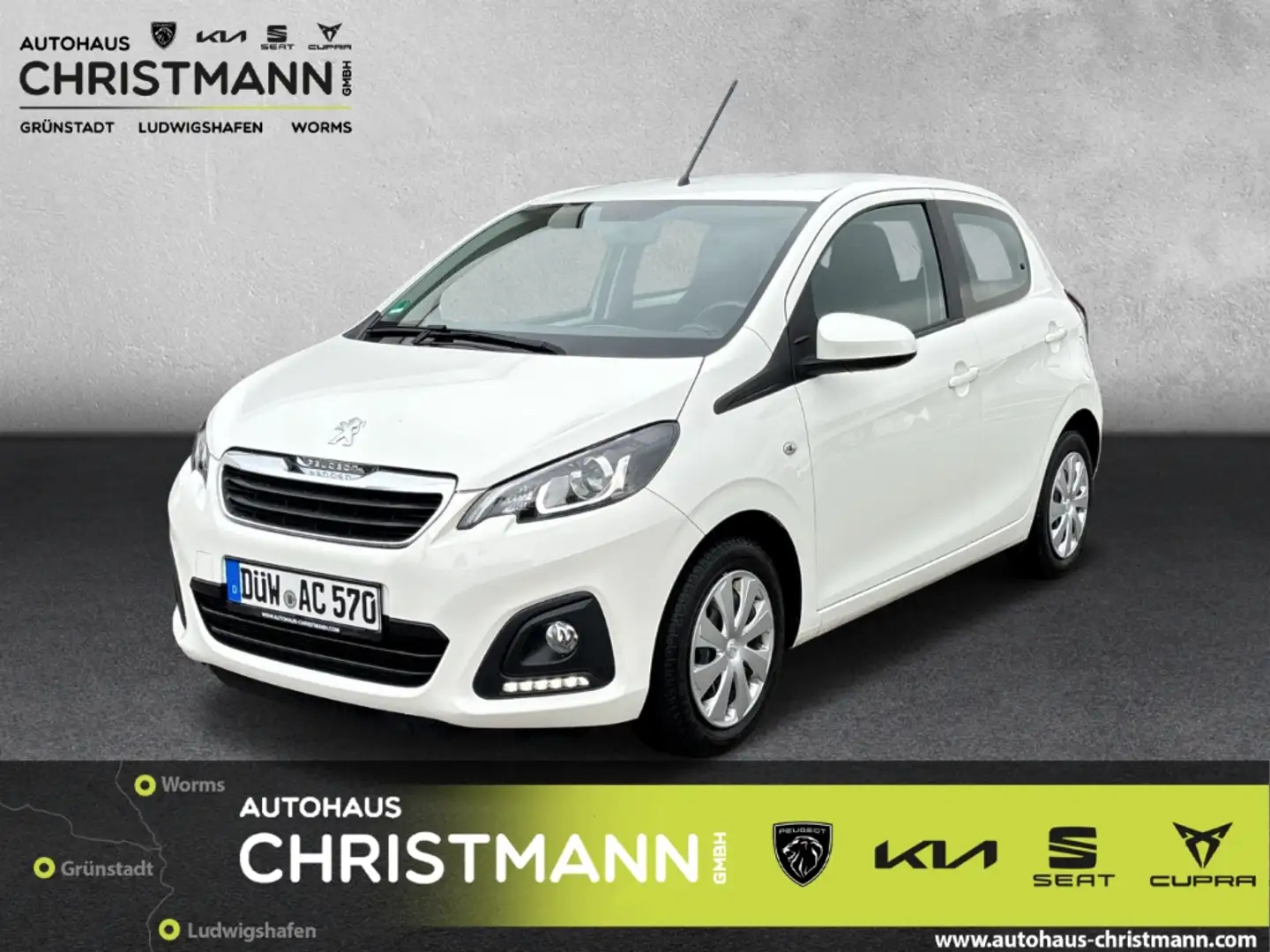 Peugeot 108 Active 1.0 VTi EU6d DAB *Notbremsass.*Tel.-Vorb.*B Blanc - 1