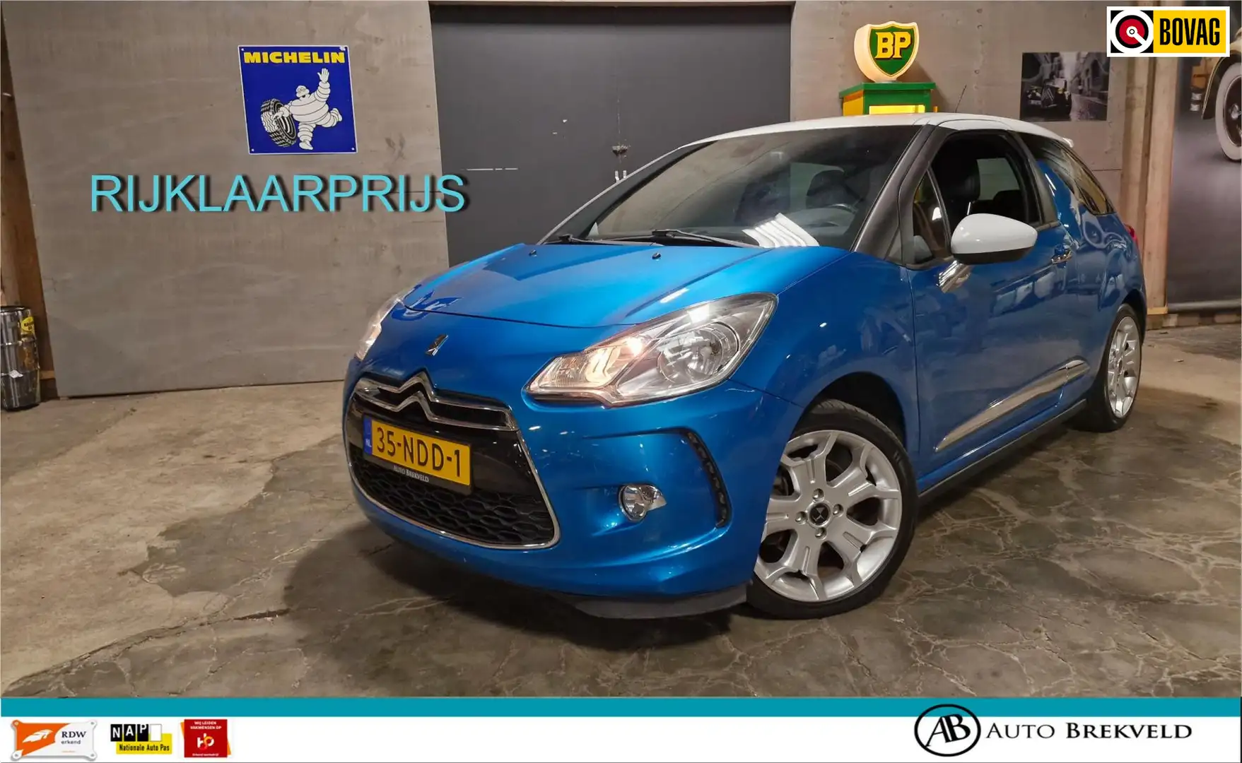 Citroen DS3 1.6 THP Sport Chic 156PK | Rijklaar | Cruise | Cli Blau - 1