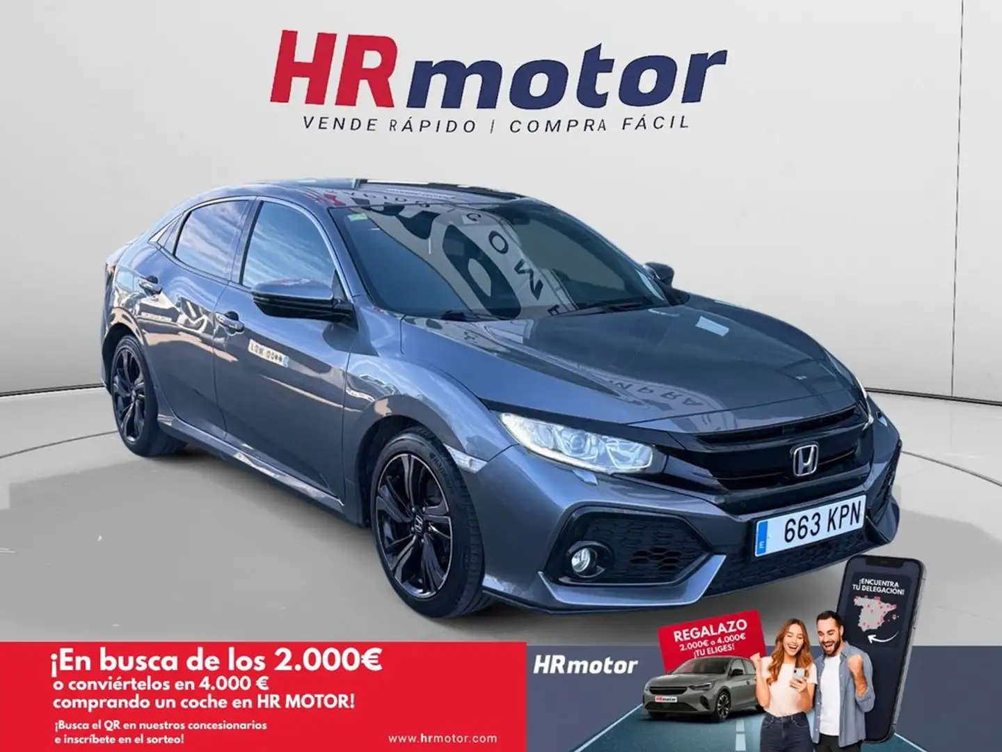 Honda Civic 1.0 Elegance Grijs - 1