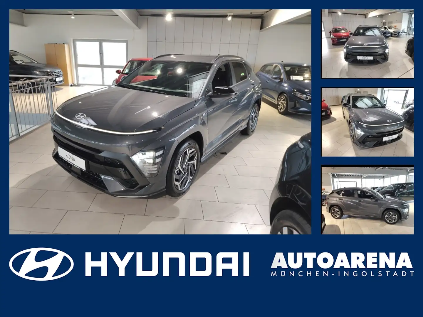 Hyundai KONA 1.6 T-GDI N Line Navi, SHZ, Android Auto Grau - 1