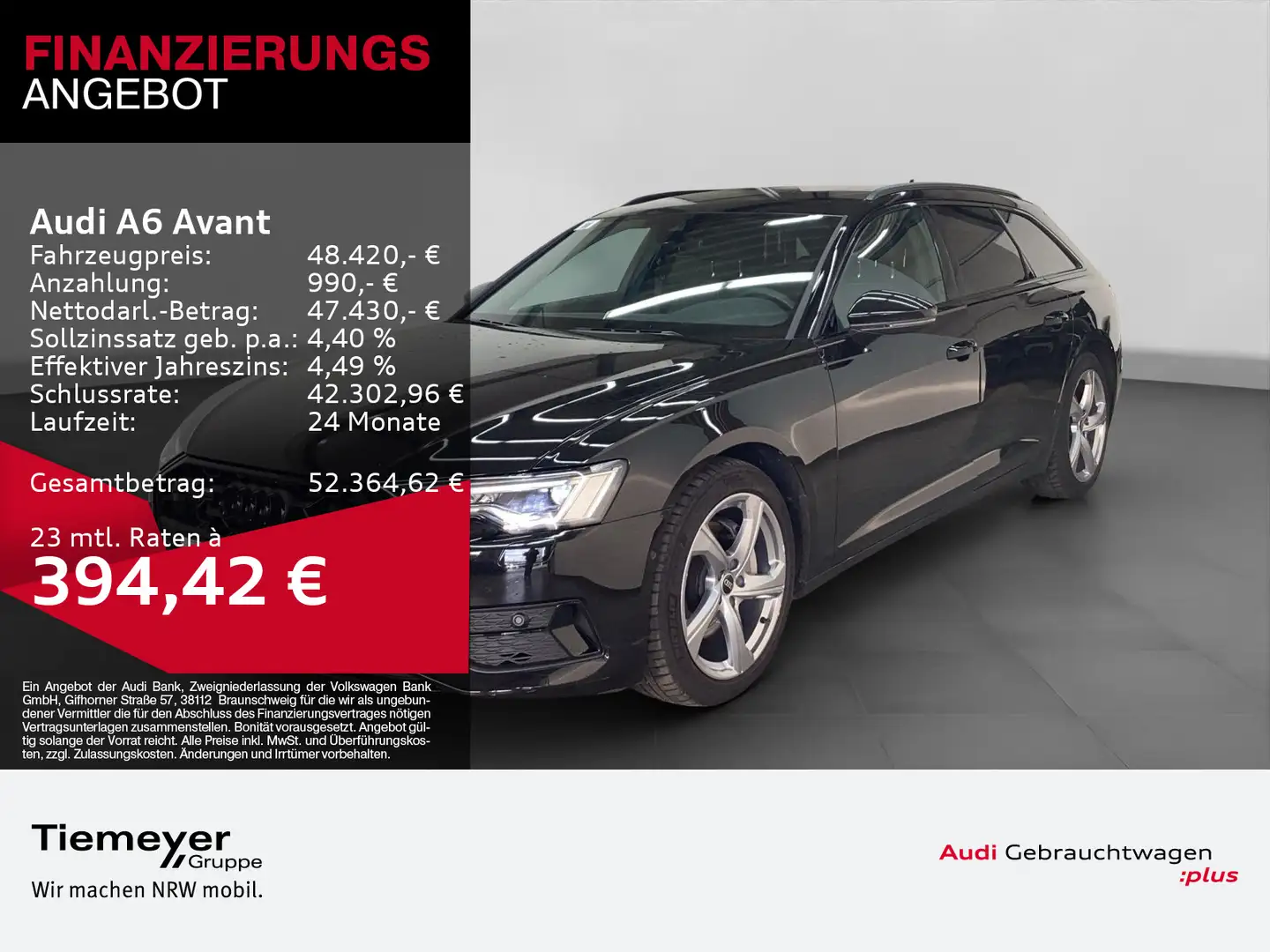 Audi A6 45 TDI Q ADVANCED LM19 LEDER AHK KAMERA Schwarz - 1