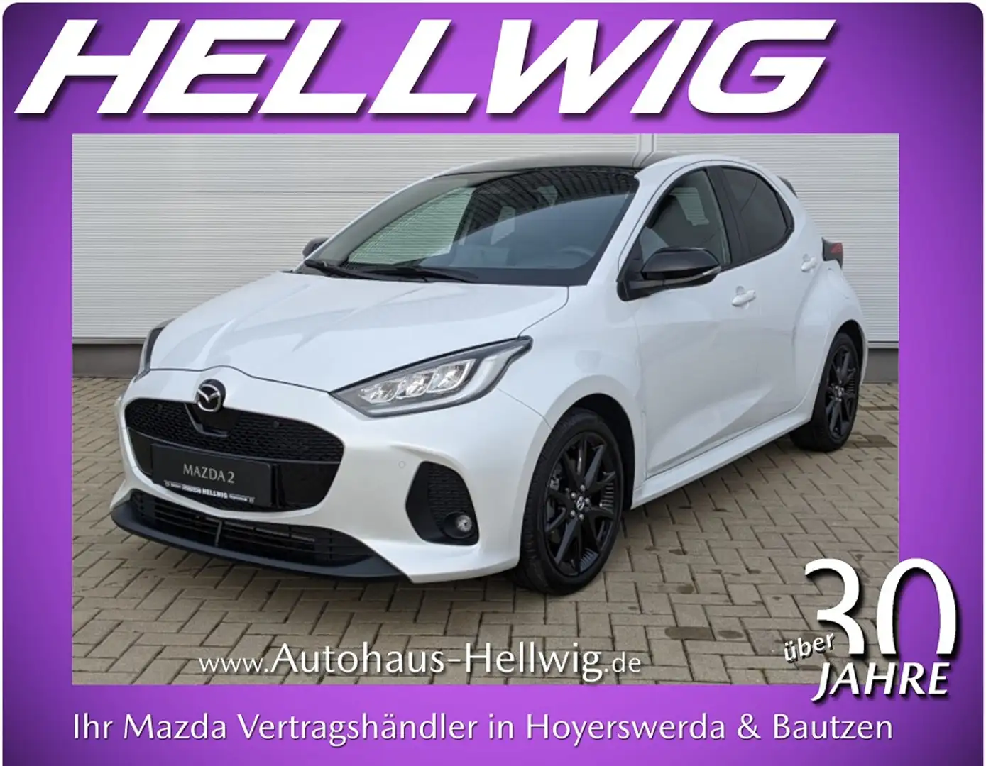 Mazda 2 Hybrid 1.5l VVT-i Homura Plus Navi Head-up Panoram Weiß - 1