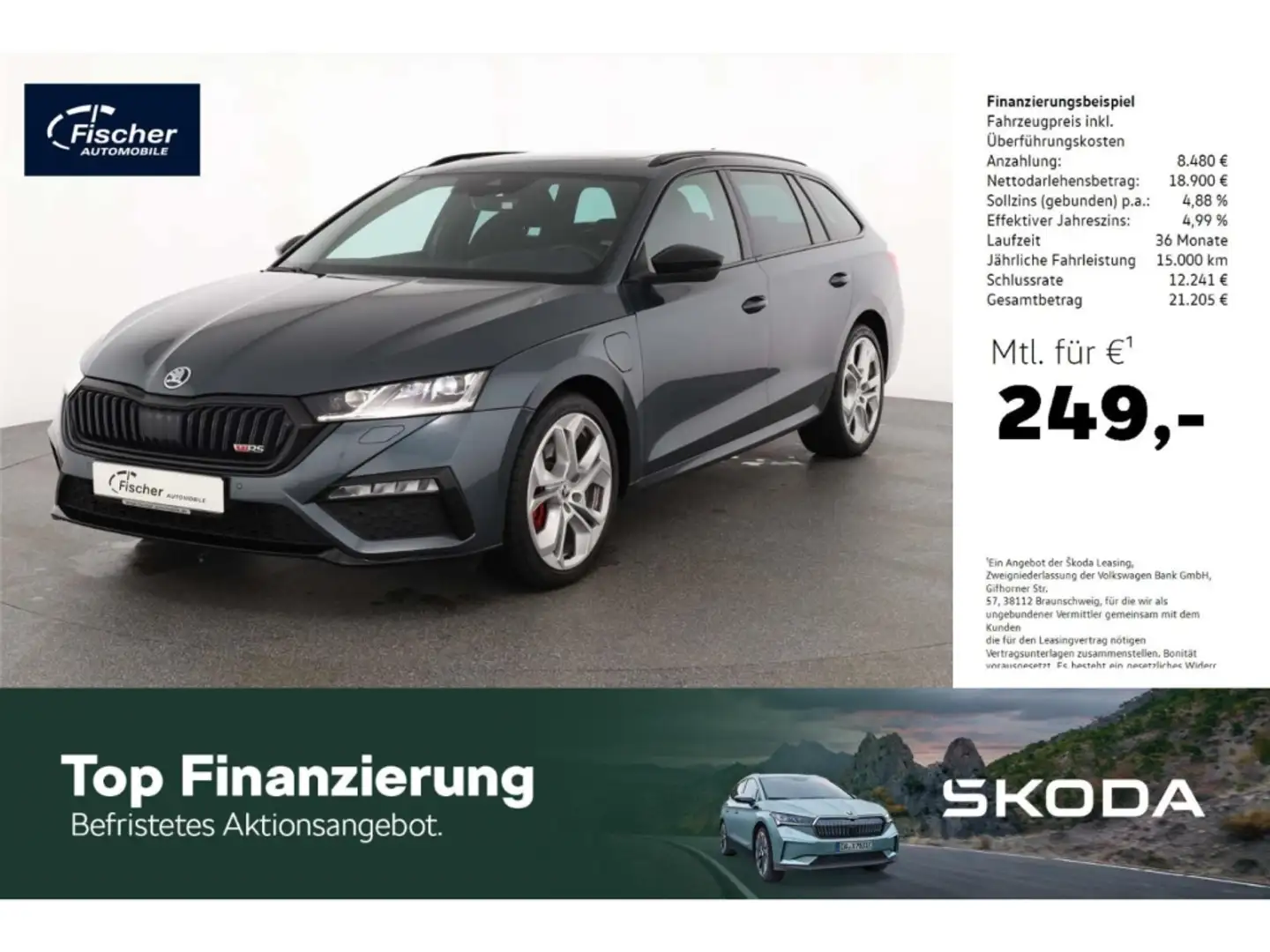 Skoda Octavia Combi 1.4 TSI iV RS DSG P-Dach/Matrix Grau - 1