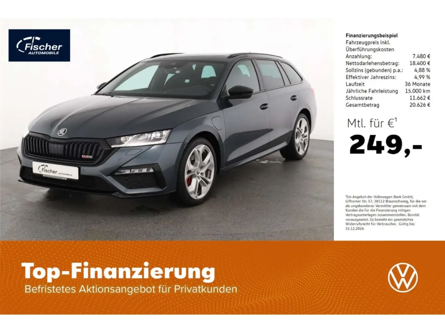 Skoda Octavia Combi 1.4 TSI iV RS DSG P-Dach/Matrix Grau - 1