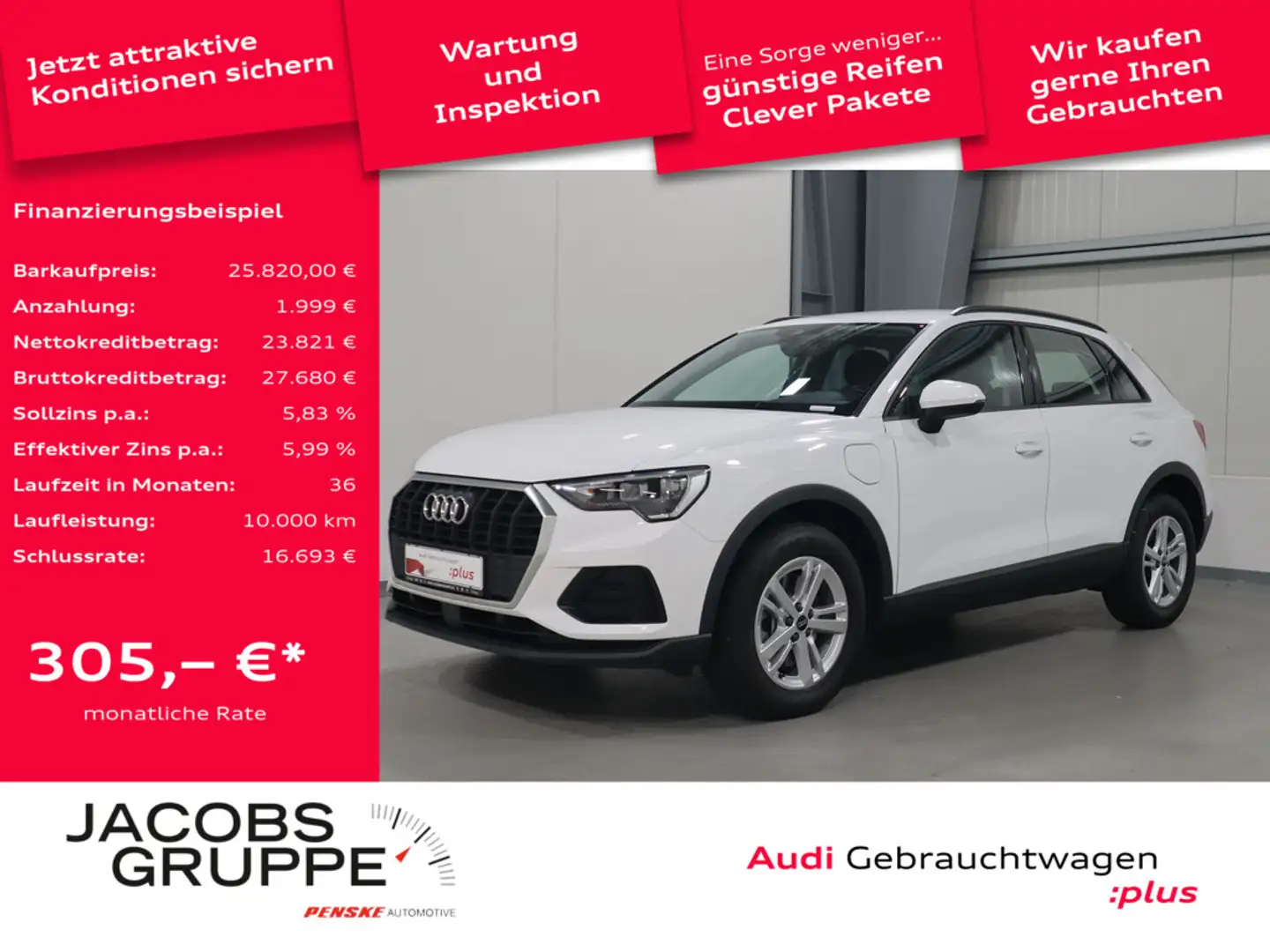Audi Q3 45 TFSI e Tempomat*PDC*Navi * Weiß - 1