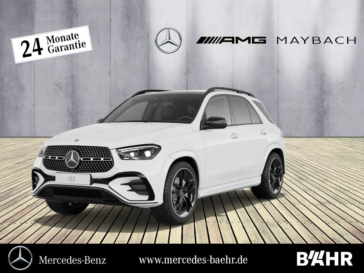 Mercedes-Benz GLE 450 GLE 450 d 4M AMG+Night/Pano/AHK/Airmatic/LMR-22" Weiß - 1