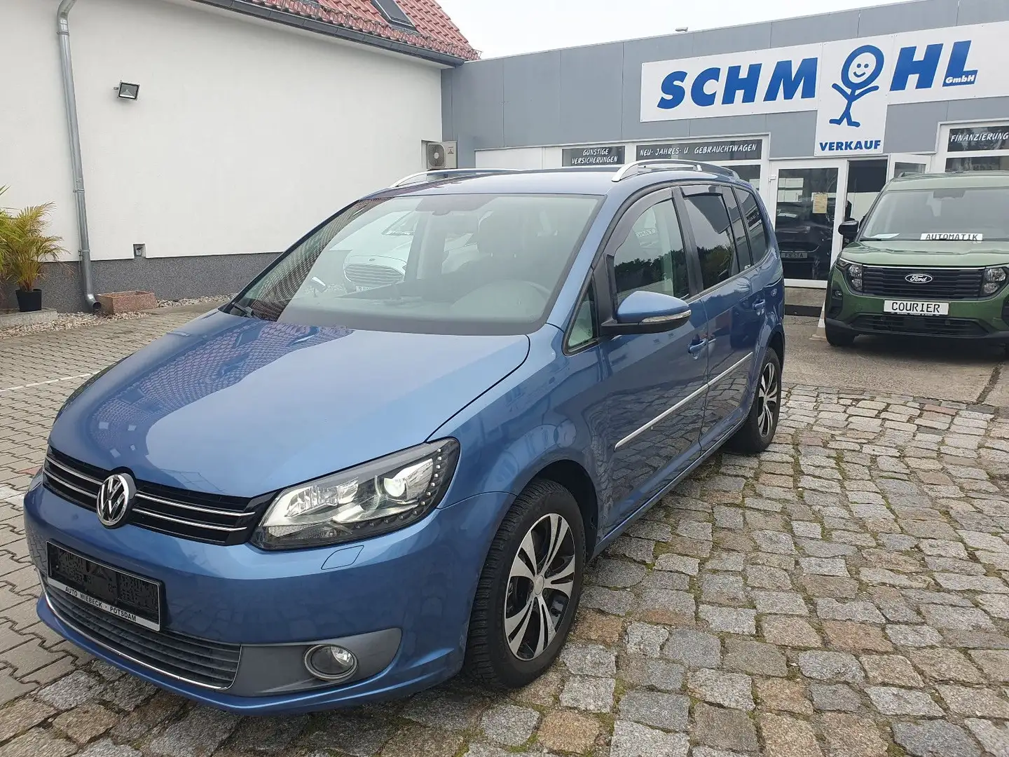 Volkswagen Touran Highline Leder Autom.Ahkpl.abnb. 7 Sitzer Blau - 1