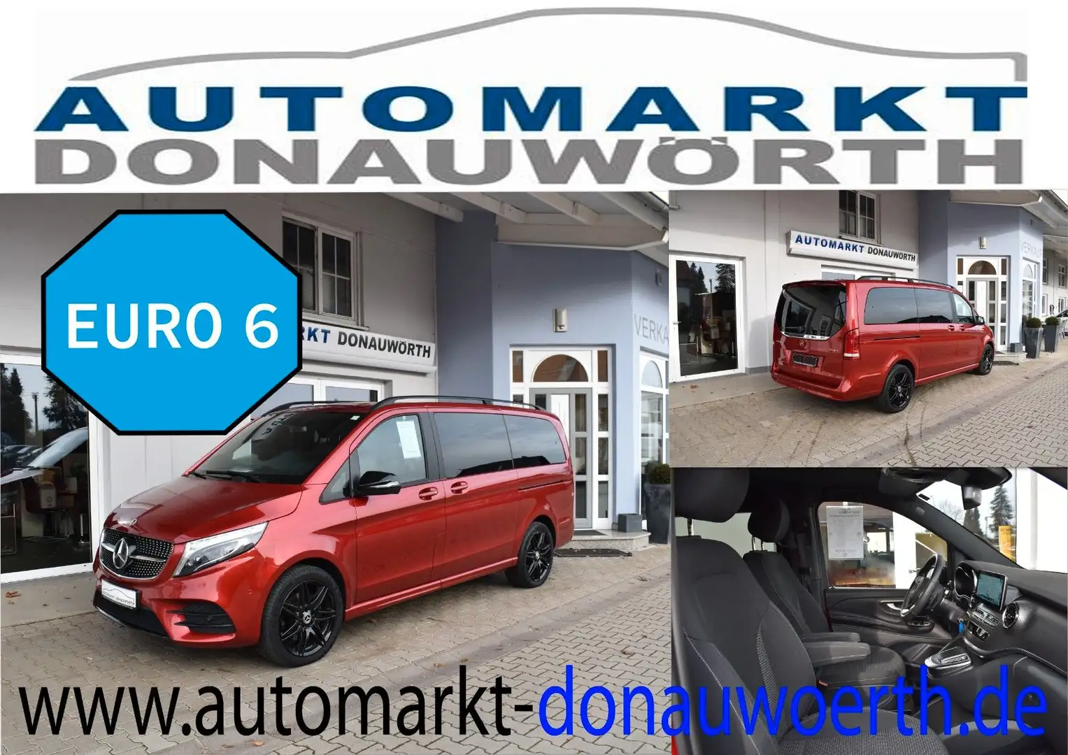Mercedes-Benz V 300 d lang 4Matic 9G-TRONIC Edition AMG Line Rouge - 1