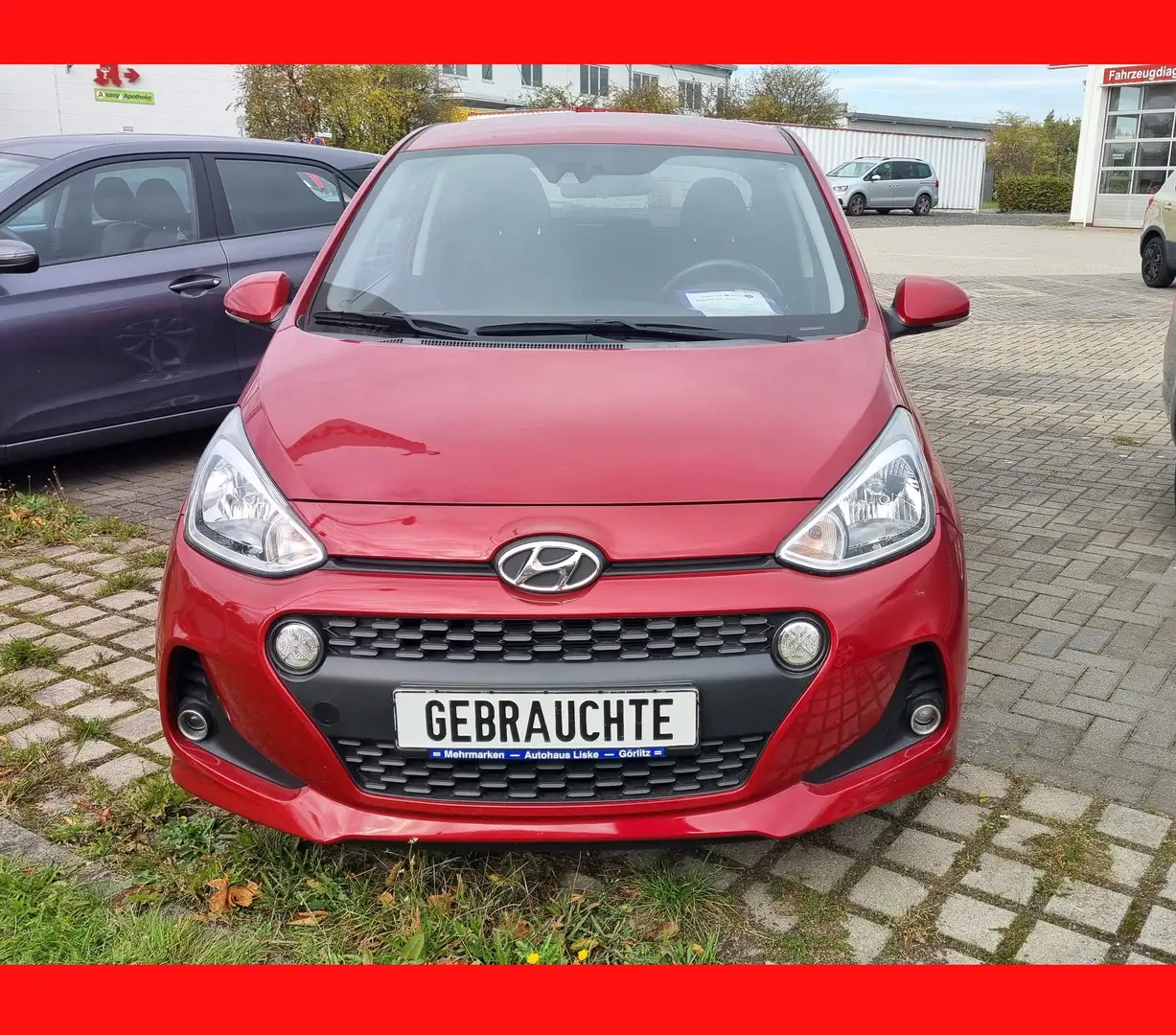 Hyundai i10 1.Hd/KLIMA/TFL/NSW/LMF/SERVO/BC/MFL/PDC/ Rood - 1