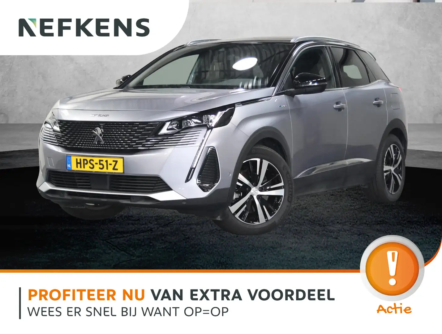 Peugeot 3008 300pk HYbrid4 GT | Schuifkanteldak  | 4x4! | 360'C Gris - 1