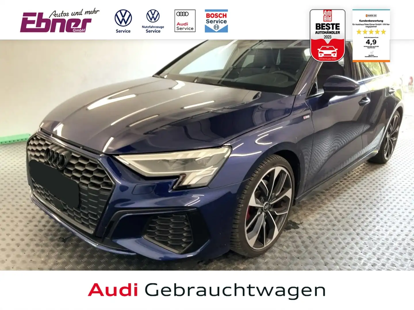 Audi A3 Sportback S-LINE 35TFSI DSG B&O+NAVI+APP+LED+GRA+1 Blau - 1