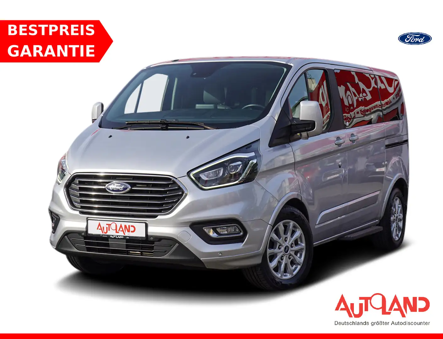 Ford Tourneo Custom Kombi 2.0 TDCi 310 Bi-Xenon AHK Plateado - 1