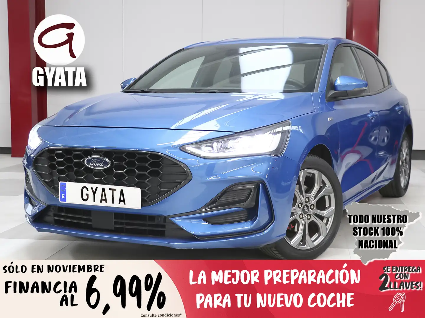 Ford Focus 1.0 Ecoboost MHEV ST-Line Style SIP 125 Bleu - 1