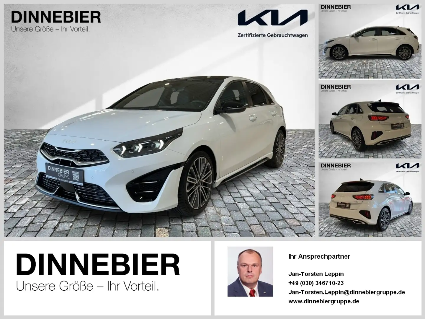 Kia Ceed / cee'd CEED GT-Line 1.5T Glasdach+LED+Kamera+Navi Weiß - 1