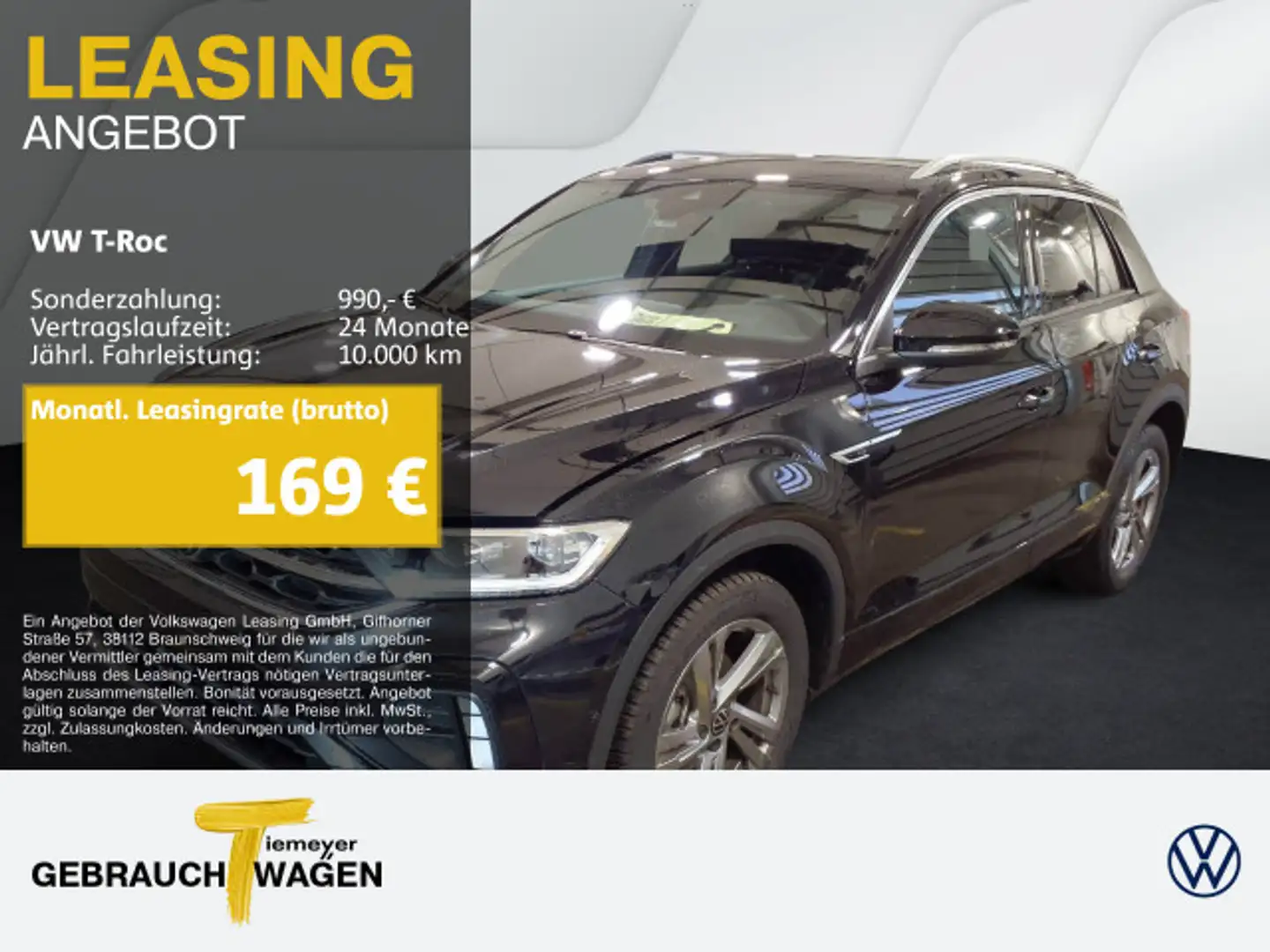 Volkswagen T-Roc 1.5 TSI DSG R-LINE AHK NAVI SITZHZG KAMERA Schwarz - 1