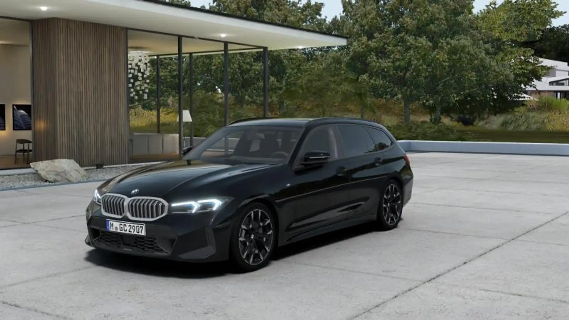 BMW 318 d Touring mhev 48V Msport auto Nero - 1