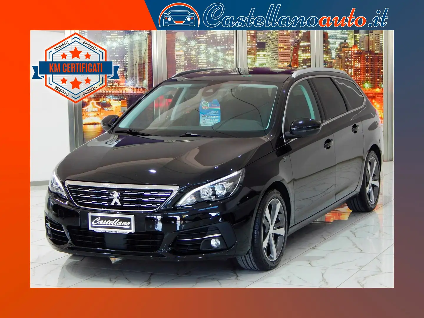 Peugeot 308 SW 1.5 bluehdi Tech Edition EAT8 TETTO-NAVI-PELLE Nero - 1