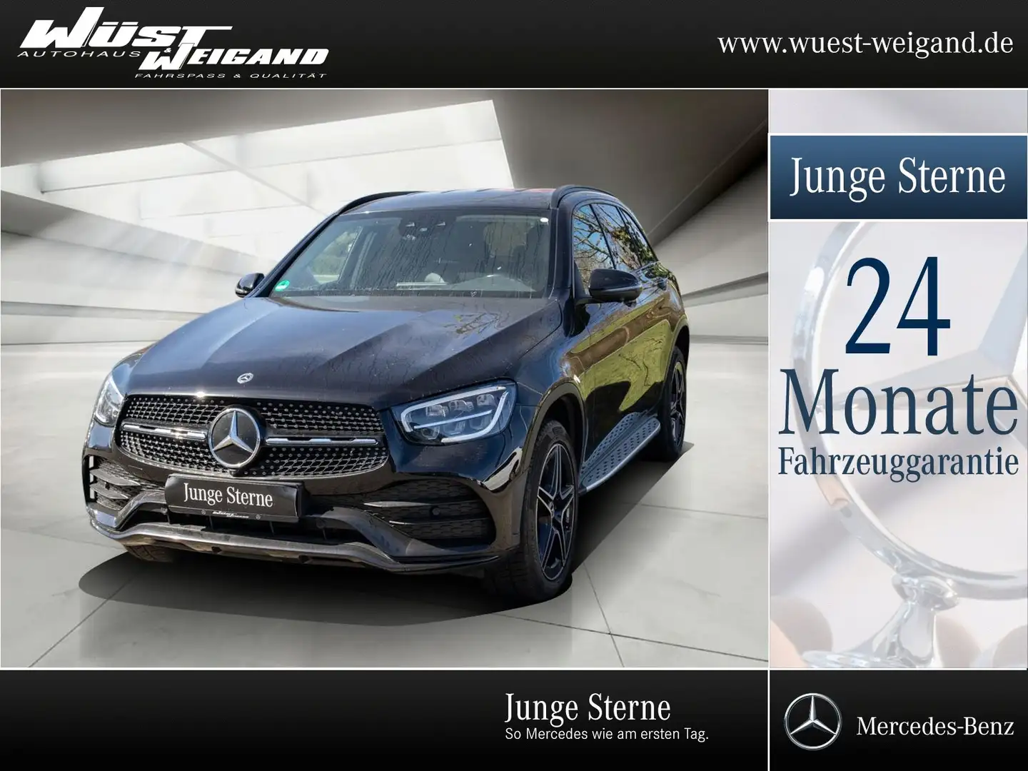 Mercedes-Benz GLC 300 de 4M AMG+Distr.+AHK+360°+LED+Tritt+Ambi Schwarz - 1