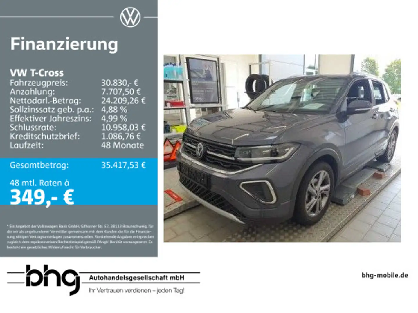 Volkswagen T-Cross 1.5 TSI ACT OPF DSG R-Line Grau - 1