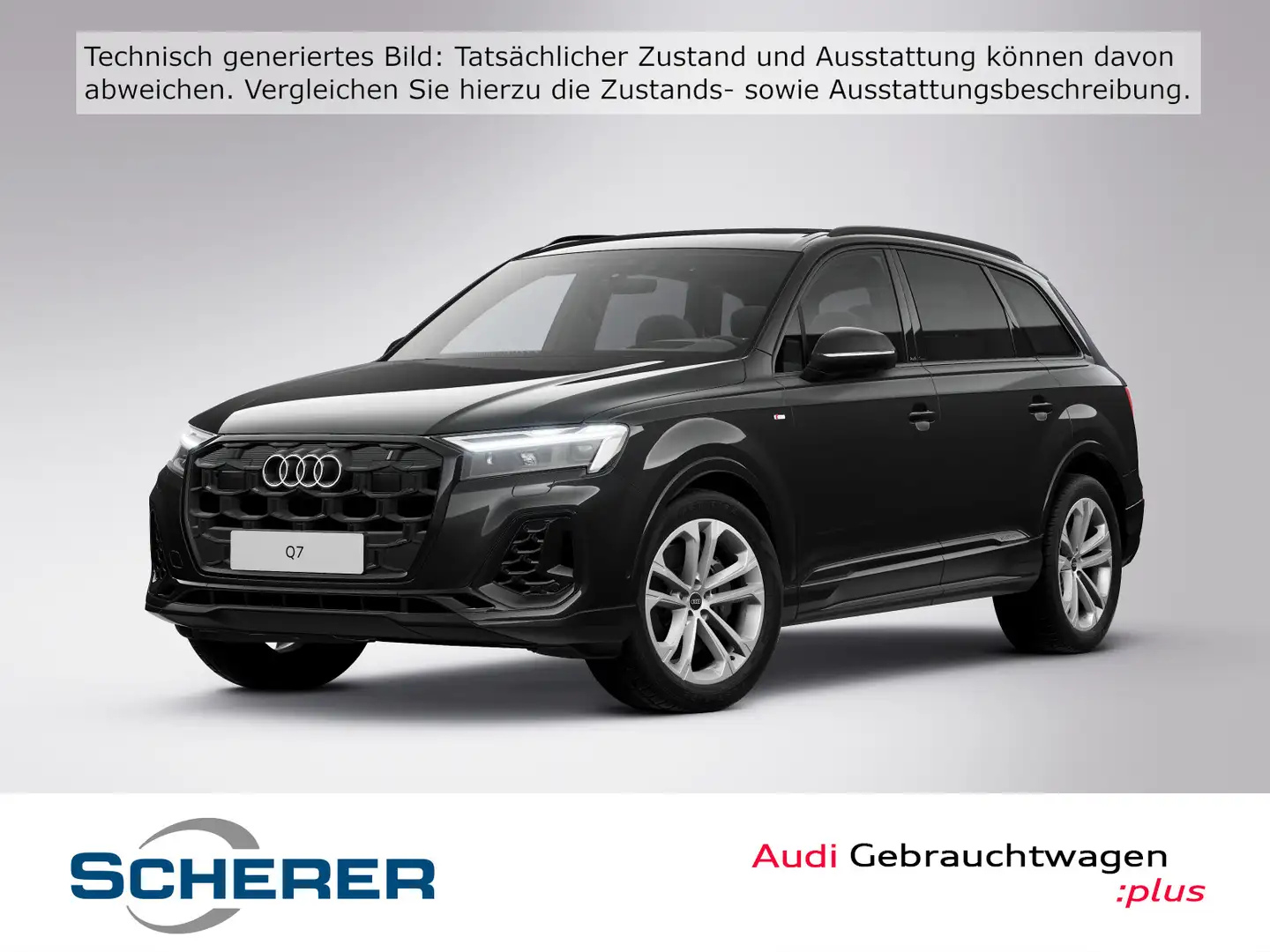 Audi Q7 55 TFSI/ S Line/ 7 Sitze. MwSt ist ausweisbar Schwarz - 1