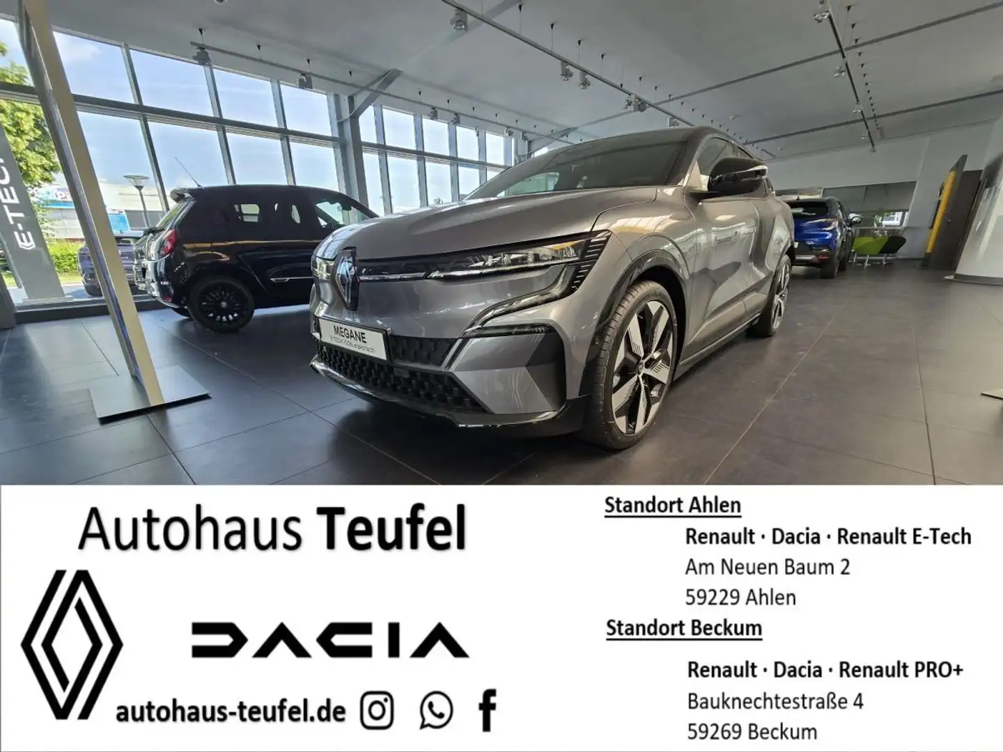 Renault Megane E-Tech TECHNO 220 Comfort Range Grau - 1