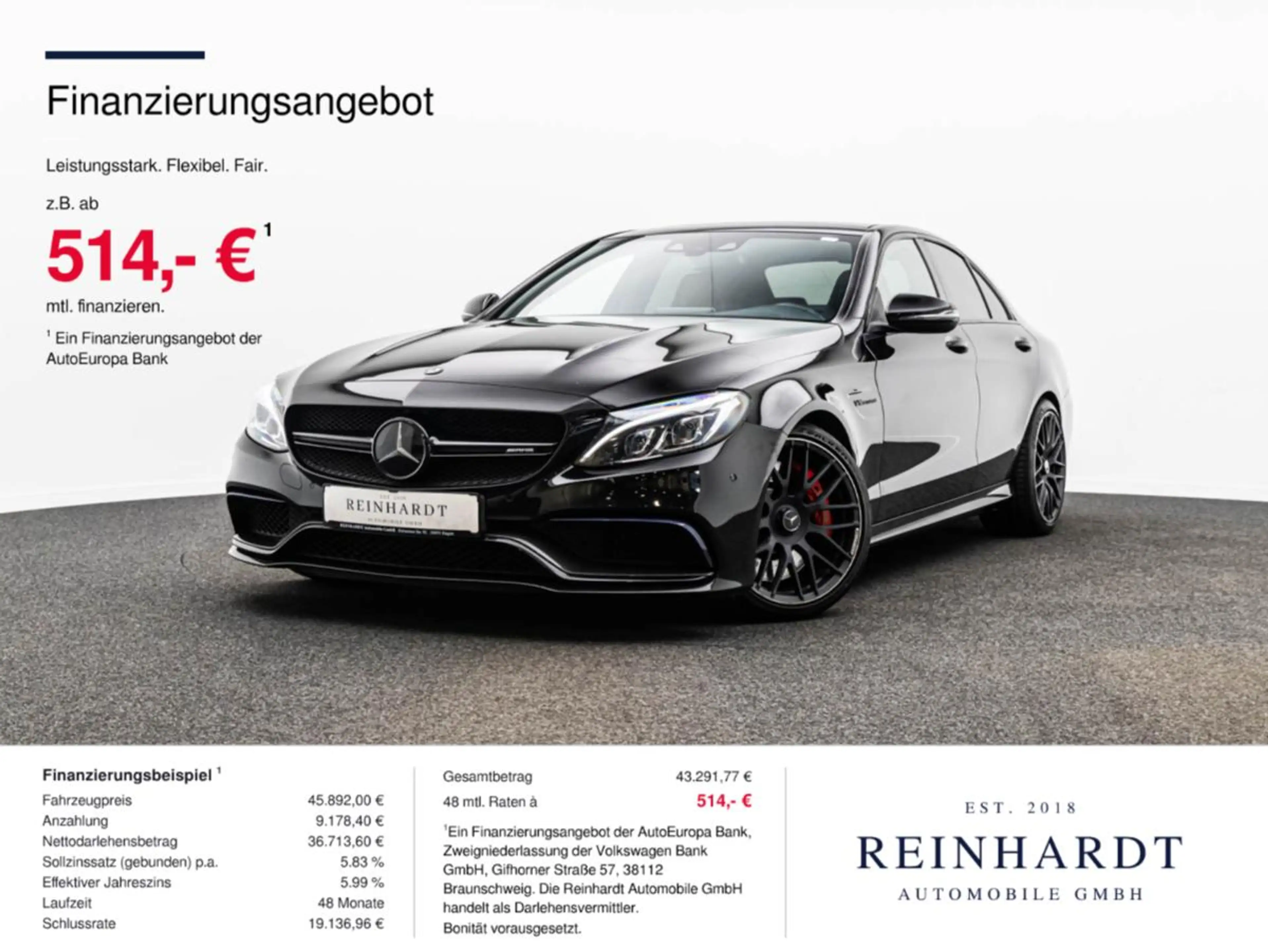 Mercedes-Benz C 63 AMG C 63s AMG LIMOUSINE NIGHT/SCHALE/DRIVERS/DESIGNO