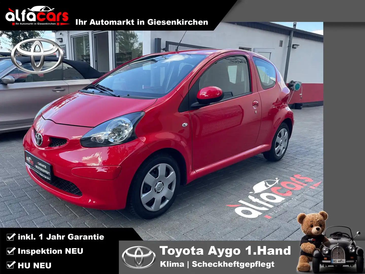 Toyota Aygo Cool | 1.Hand | Klima | Garantie | HU NEU Rot - 1