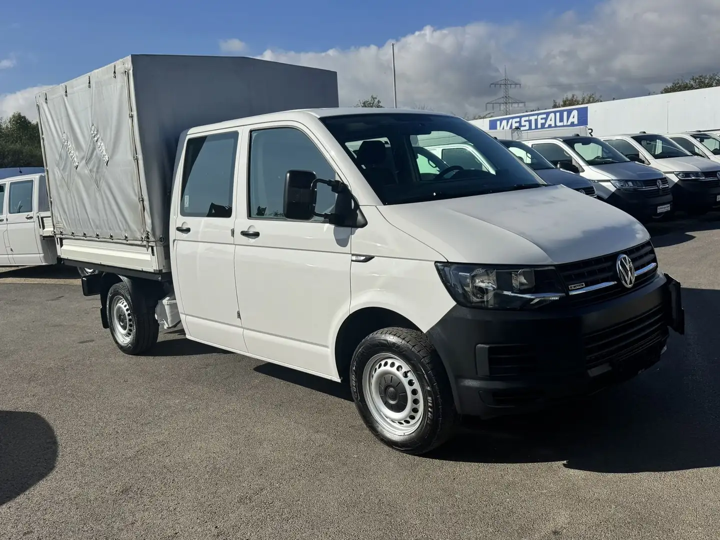 Volkswagen T6 Transporter Doka/Pritsche TDI 4Motion Diff.sp Blanc - 2