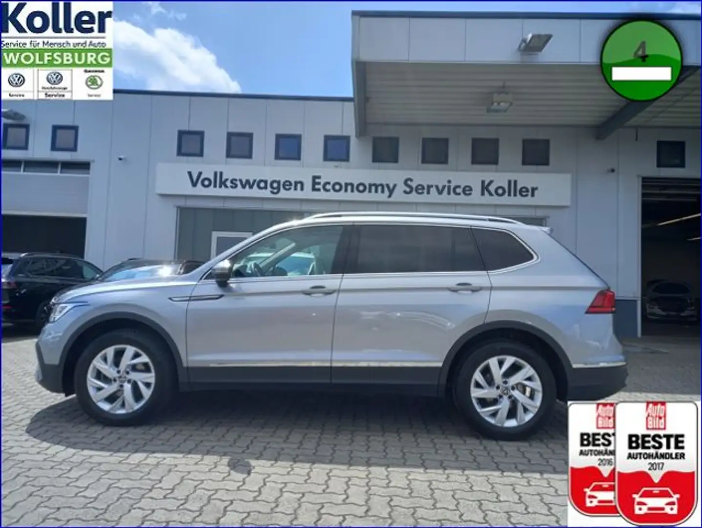 Volkswagen Tiguan Allspace 2.0 TDI DSG AHK 7 Sitze Kamera Silber - 1
