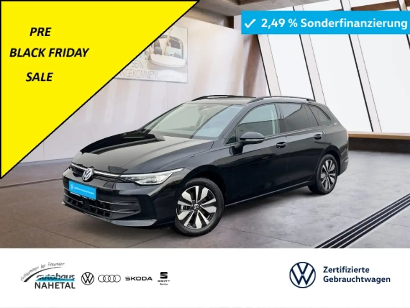 Volkswagen Golf Variant 1.5eTSI DSG Goal LED+ NAVI AHK ACC 3Z-KLIMA TRAVEL Schwarz - 1
