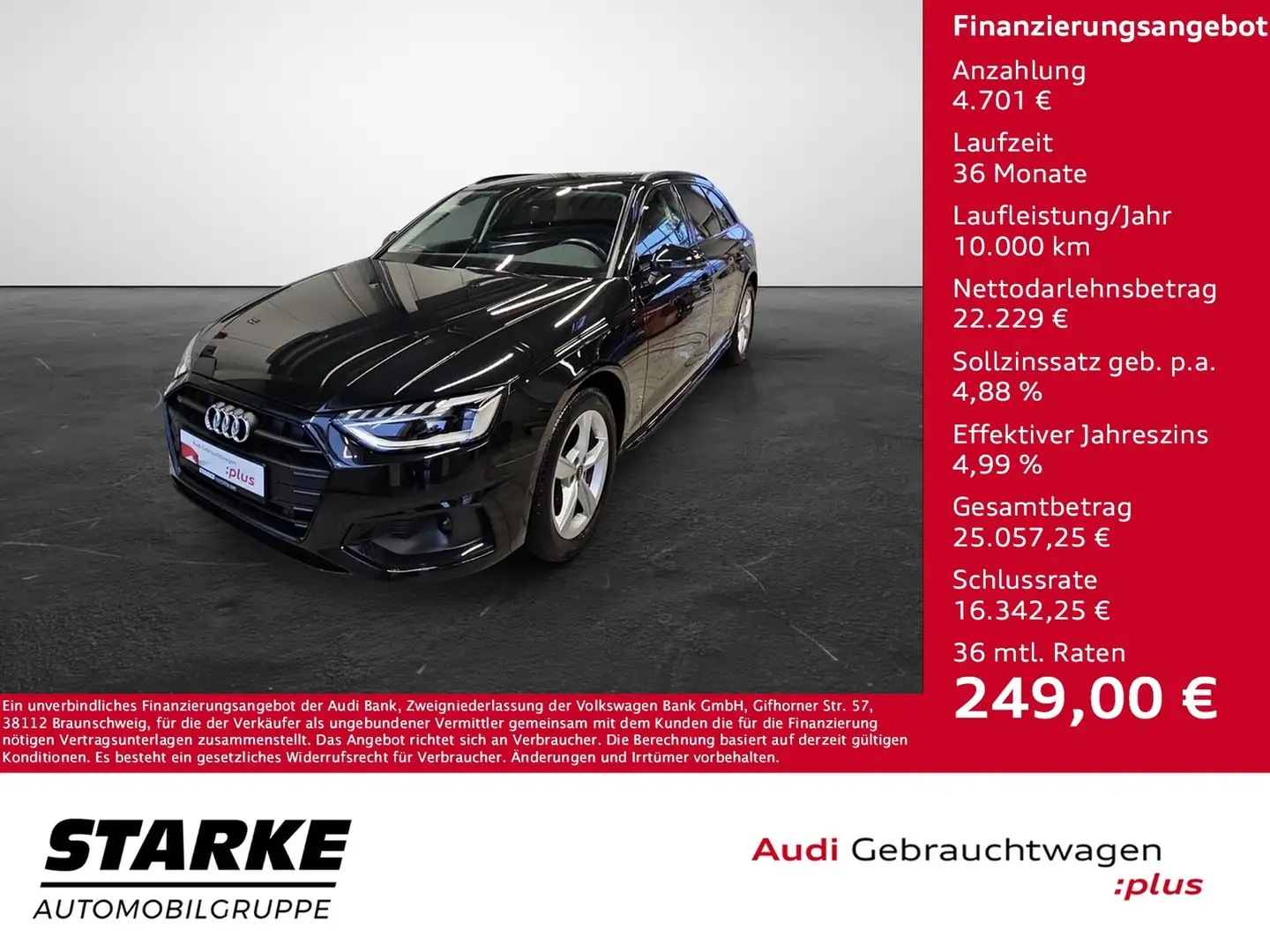 Audi A4 Avant 35 TFSI S tronic advanced NaviPlus LED SH... Noir - 1