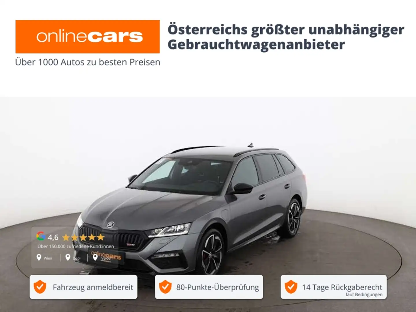 Skoda Octavia Combi 1.4 TSI RS iV Aut MATRIX HEAD-UP Grau - 1