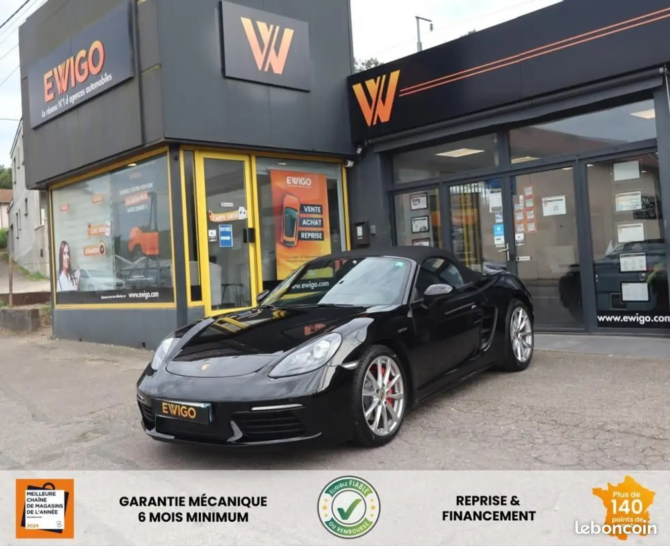 Porsche 718 Boxster S 2.5 350 CH CABRIOLET BOITE MANUELLE Noir - 1