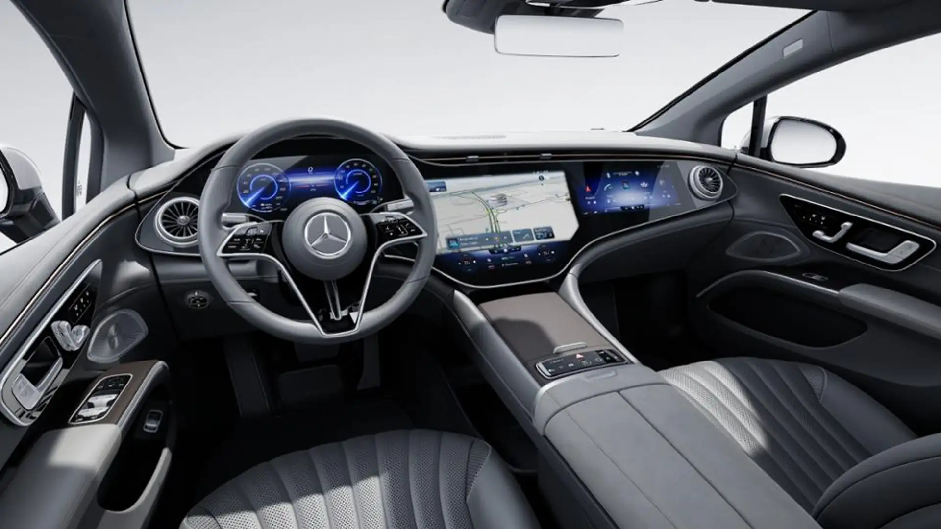 Mercedes-Benz EQS 580 4M ElectricArt/Digital Light/Hyperscreen Silber - 2